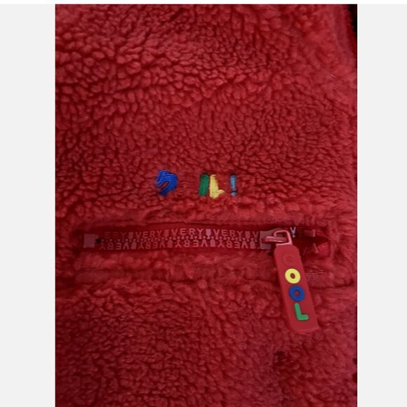 Reversible Paint Sherpa Colorful Fleece Jacket -Cool Shirtz -Womens Small Medium - Picture 8 of 9